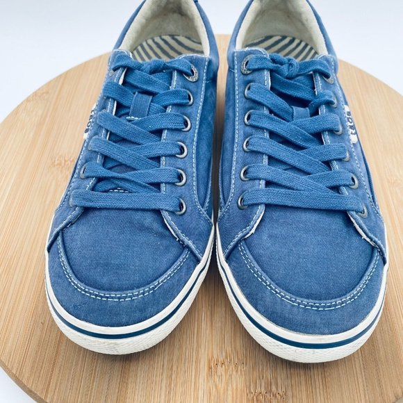 Taos Sneakers Womens 7.5 Blue Denim Comfort Casual Athletic - Picture 3 of 13